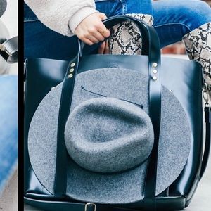 The Brim Co. carryall vegan leather tote